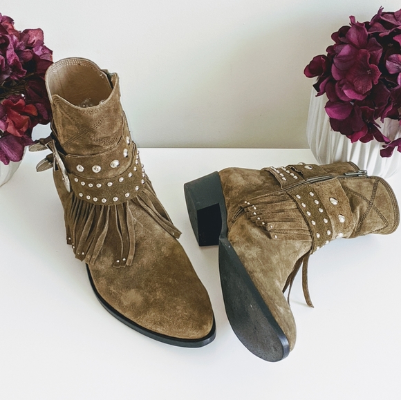 ❤️Sale♥️ Toral Fringe Buckle Ankle Booties - Picture 6 of 8